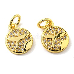 Micro Pave Bijoux de zircone cubique en laiton de placage en râtelier&nbsp;KK-D036-04G