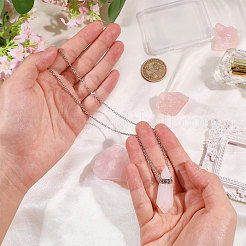 1 collana con ciondolo a forma di bottiglia di profumo in cristallo di quarzo naturale sfaccettato e appuntito&nbsp;NJEW-FH0001-38P-06