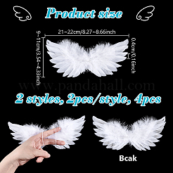 4 Stück 2 Farben Federpuppe Engelsflügel&nbsp;DIY-GA0008-26B