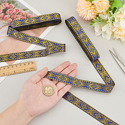 7 m langes Polyester-Jacquard-Rhombusband&nbsp;SRIB-WH0011-213