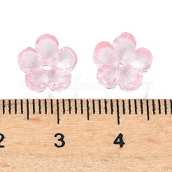 Embouts de perles de verre teints et chauffés&nbsp;GLAA-C042-01K