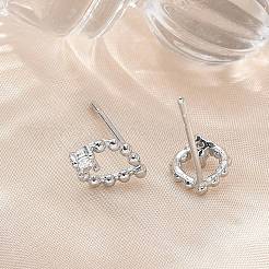 Boucles d'oreilles à tige en verre et laiton&nbsp;EJEW-Q014-22P
