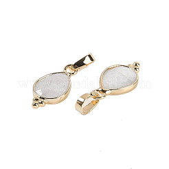 Natürliche weiße Mondstein facettierte Anhänger&nbsp;KK-L218-004G-04