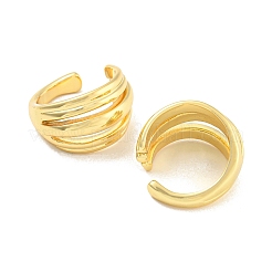 Boucles d'oreilles manchette en laiton placage en rack&nbsp;EJEW-A028-51G