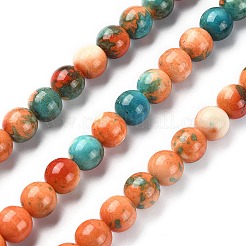 Runde Perlenstränge aus synthetischer ozeanweißer Jade&nbsp;G-YW0001-42C