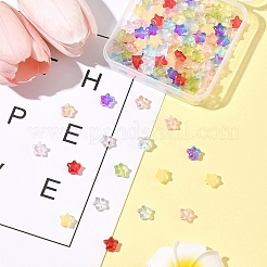 120 Stück 9 Farben transparent gespritzte Glasperlen&nbsp;GLAA-FS0002-13