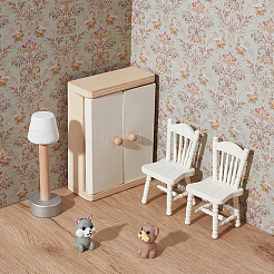 Mini maison de poupée salon chambre papier peint&nbsp;DIY-WH0504-841A-03