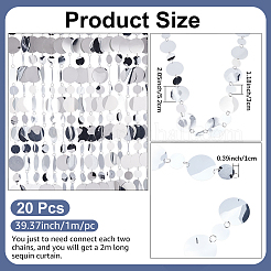 20 rideau de perles rondes à paillettes en PVC&nbsp;AJEW-CN0006-55B