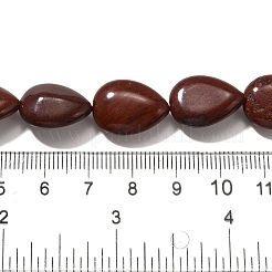 Fili di perline diaspro arcobaleno rosso naturale&nbsp;G-P561-B14-01