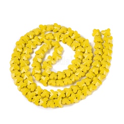 Abalorios opacas de vidrio hebras&nbsp;GLAA-Q118-01B-C01