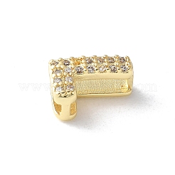 Liens multibrins initiaux en laiton micro pavé de zircone cubique transparente&nbsp;KK-S520-01G-12