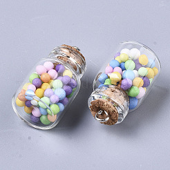 Verre souhaitant bouteille décorations pendentif&nbsp;X-GLAA-N037-01A