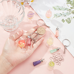DIY-Sets zum Herstellen von Schlüsselanhängern mit Fruchtsaft-Imitat&nbsp;DIY-SC0018-66