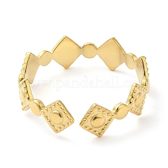 Anello aperto a forma di rombo in acciaio inossidabile 304 per donna&nbsp;RJEW-I098-30G
