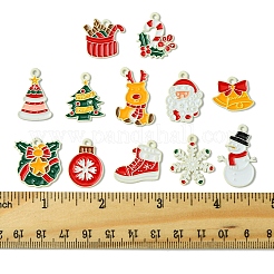 24 pendentif en alliage émaillé peint par pulvérisation sur le thème de Noël&nbsp;ENAM-FS0002-19P