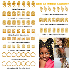 Diy legierung haar dreadlocks flechten kits&nbsp;DIY-WH20010-18G