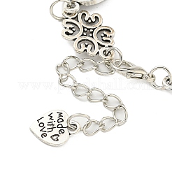 Realizzazione di braccialetti con catena a maglie in lega placcata argento antico&nbsp;MAK-K023-03A-AS