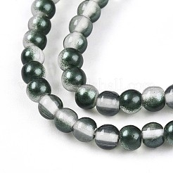 Fili di perle di vetro trasparenti con vernice da forno&nbsp;DGLA-N011-4mm-07