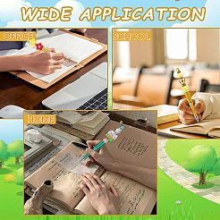 Kits para hacer bolígrafos con cuentas de plástico abs y silicona con forma de flor/perro diy&nbsp;DIY-SZ0010-11