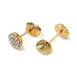 Boucles d'oreilles à tige en acier inoxydable 304 avec strass en cristal pour femmes&nbsp;EJEW-C094-01M-G