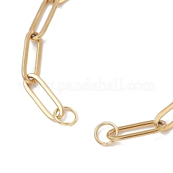 Herstellung von Armbändern aus Büroklammerketten aus Edelstahl 304 und 201&nbsp;AJEW-JB01593
