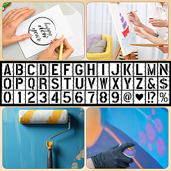 Buchstaben a~z und Zahl 0~9 Haustier aushöhlen Zeichen-Malschablonen&nbsp;DIY-WH0504-713B
