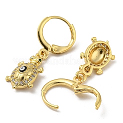 Orecchini pendenti a leva in ottone dorato&nbsp;EJEW-A033-25G-01