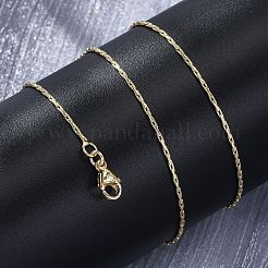 Collane con catene a maglie Boston in ottone per donna&nbsp;NJEW-D302-59G