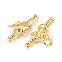 Pendentifs avec zircon cubiques à micro-pavés en laiton&nbsp;KK-Z146-14G