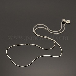 Collar de cadena de eslabones Boston de plata de ley chapada en rodio antideslustre de 925 pulgada&nbsp;X-STER-E033-56