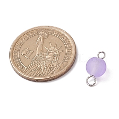 8 Stück 8 Farben Milchglas runden Verbinder Charms&nbsp;PALLOY-JF04089