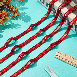 Paillettenperlen aus Polyester und Kunststoff&nbsp;OCOR-WH0093-19