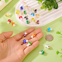 24pcs 12 Farben handgemachte Bunte Malerei-Anhänger&nbsp;LAMP-TA0001-77