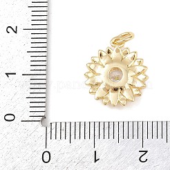 Pendentifs avec zircon cubiques à micro-pavés en laiton&nbsp;KK-H525-05E-G