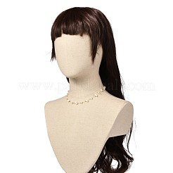 Natürliche weiße Mondsteinsplitter-Perlenkette für Mädchenfrauen&nbsp;NJEW-JN03708-02