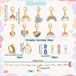 Regenbogen-DIY-Strickwerkzeug-Sets&nbsp;HJEW-NB00058