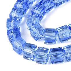 Chapelets de perles en verre transparente  &nbsp;GLAA-R041-8x8mm-A12