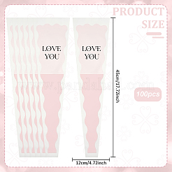 50 pezzo di carta da imballaggio per bouquet di fiori in opp&nbsp;DIY-WH0430-767