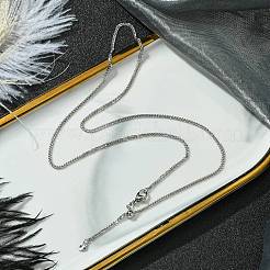 Colliers coulissants réglables en chaîne de blé en laiton plaqué 2 mm pour femmes et hommes&nbsp;MAK-L044-09P