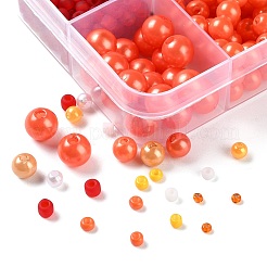 Fai da te 10 griglie perline in plastica ABS e vetro creazione di gioielli kit per trovare perline&nbsp;DIY-G119-01D