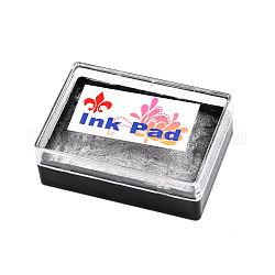 Almohadilla de tinta, para sellado con cera, scrapbooking, plata, 57x40x19.8mm