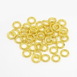 Alloy Round Rings, Soldered Jump Rings, Ring, Golden, 8x1.5mm, Inner Diameter: 5mm, Hole 4.5mm