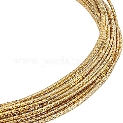 BENECREAT 20 Gauge/0.8mm Engraved Twist Gold Wire Textured Copper Wire for Ring Making, Beading Wrapping and Other Jewelry Craft