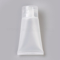 Botellas de plástico recargables de plástico mate, con tapas abatibles, Claro, 85x47x29mm, capacidad: 30ml (1.01 fl. oz)