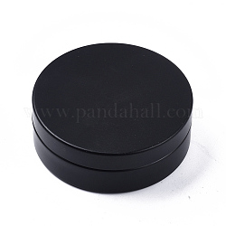 Round Aluminium Tin Cans, Aluminium Jar, Storage Containers for Cosmetic, Candles, Candies, with Slip-on Lids, Gunmetal, 8x2.8cm