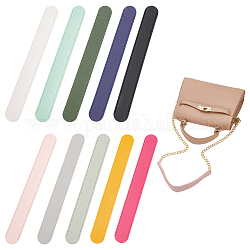 Wadorn 10 Stück 10 Farben Kunstleder Taschengurtpolsterung, Anti-Rutsch-Taschengriffhülle, Druckentlastungs-Schultergurt-Schutzabdeckung, Mischfarbe, 22.5x2.5x0.35 cm, 1 Stück / Farbe