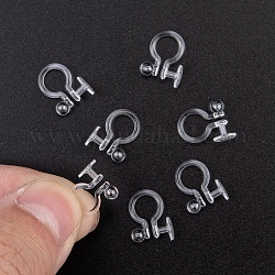Risultati di orecchini a clip in plastica, per la realizzazione di orecchini fai-da-te non forati, chiaro, 9x11mm, palla: 3 mm, vassoio: 5mm, Foro: 0.6 mm