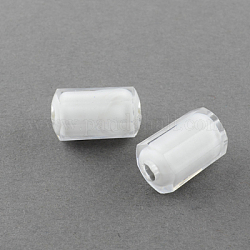 Transparent Acrylic Beads, Bead in Bead, Faceted, Column, Clear, 19x11mm, Hole: 4mm, about 330pcs/500g