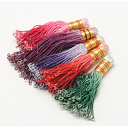 Nylon Tassels Pendant Decorations, Mixed Color, 40x6mm