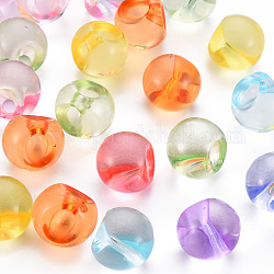 Botones acrílicos transparentes de 1 agujero, redondo, color mezclado, 13.5x13mm, agujero: 3 mm, aproximamente 365 unidades / 500